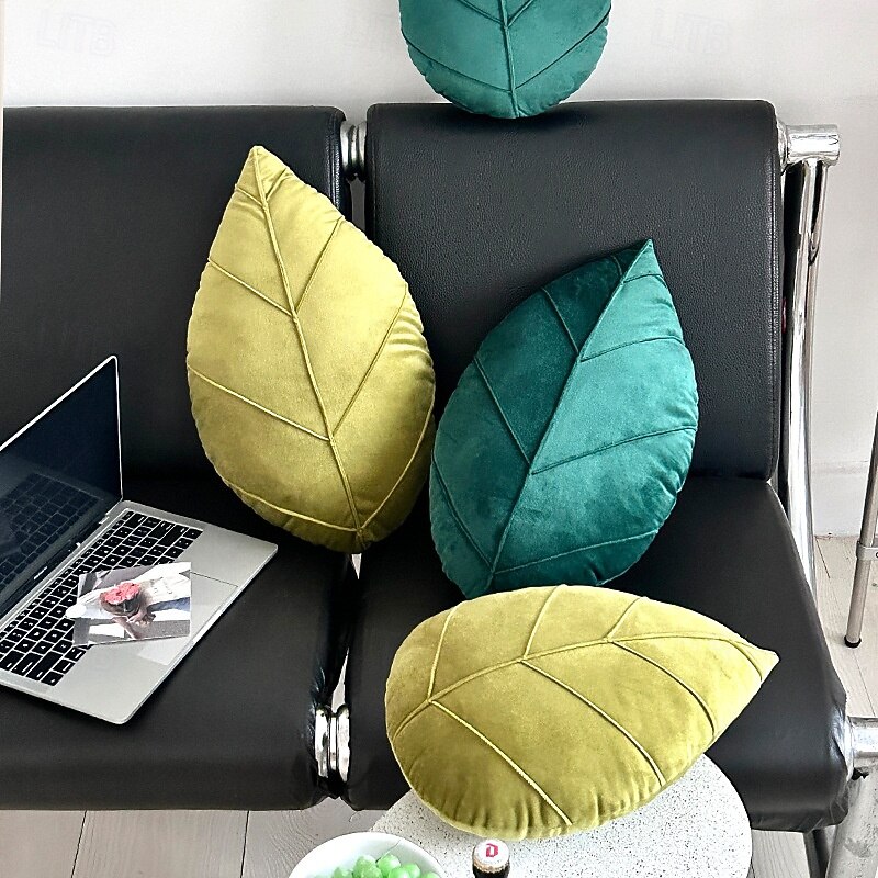 Irregular Leaf Shape Pillows 1PC Soft Couch Cushion for Bedroom Livingroom Sofa Chair4
