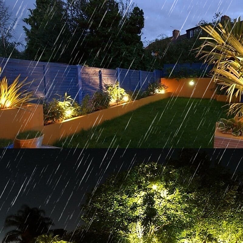 2pcs 5W Outdoor Multicolour Spotlights Waterproof LED Landscape Lights Garden Light Outdoor Lighting Pathway Lights Multicolour Spotlights with Spike Stand EU/US Plug AC85-265V3