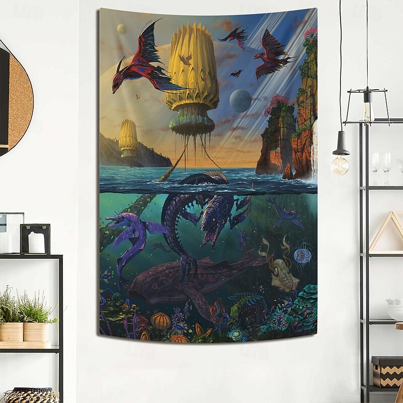 "Cyris Undiscovered" by Vincent Hie Hanging Tapestry Wall Art Large Tapestry Mural Decor Photograph Backdrop Blanket Curtain Home Bedroom Living Room Decoration3