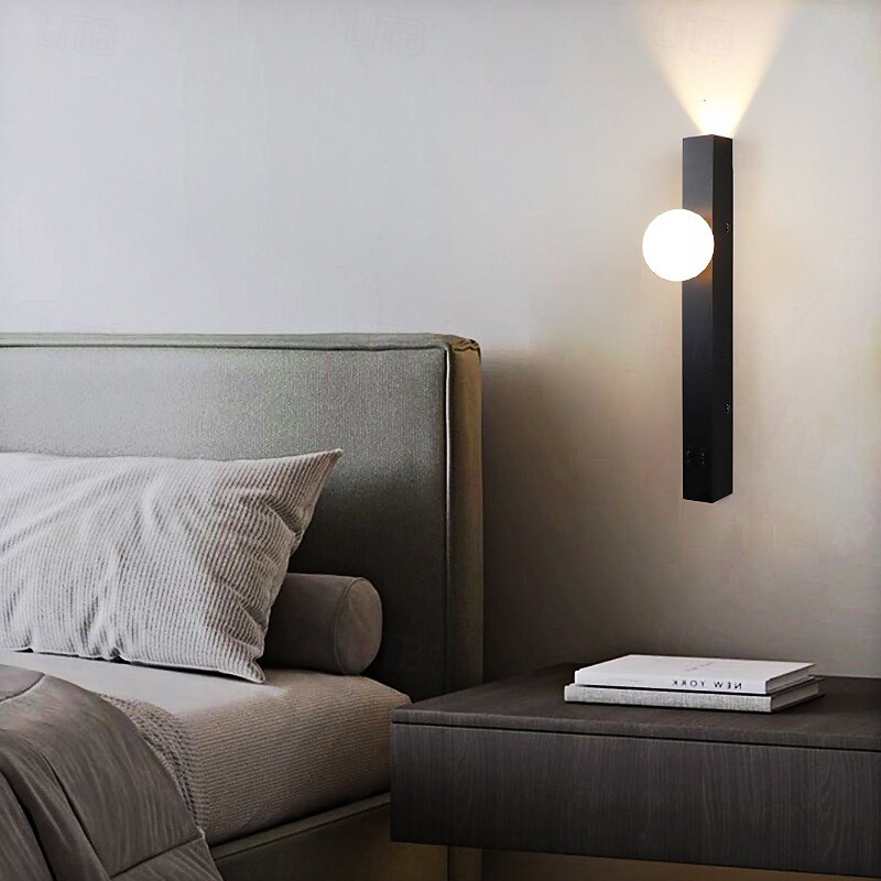 LED Wall Light Bedside Light Modern Nordic Style Flush Mount Wall Lights Living Room Bedroom Wall Light Metal 110-120V 220-240V3