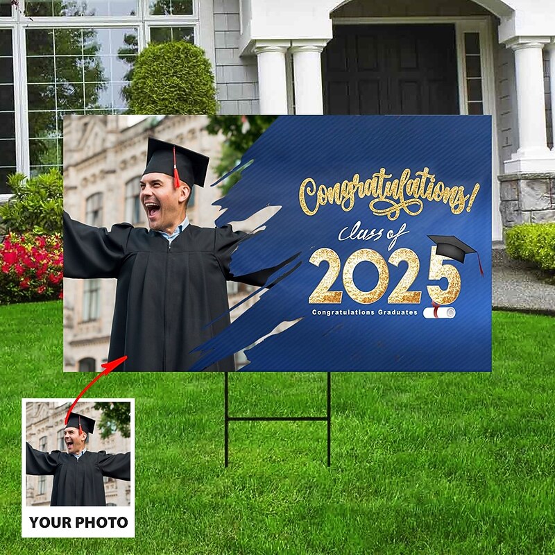 Graduation Outdoor Yard Banner Sign Decorations Best Graduation Gift Outdoor Umbrella Barbecue Party Supplies Holiday Decor Indoor House Gathering