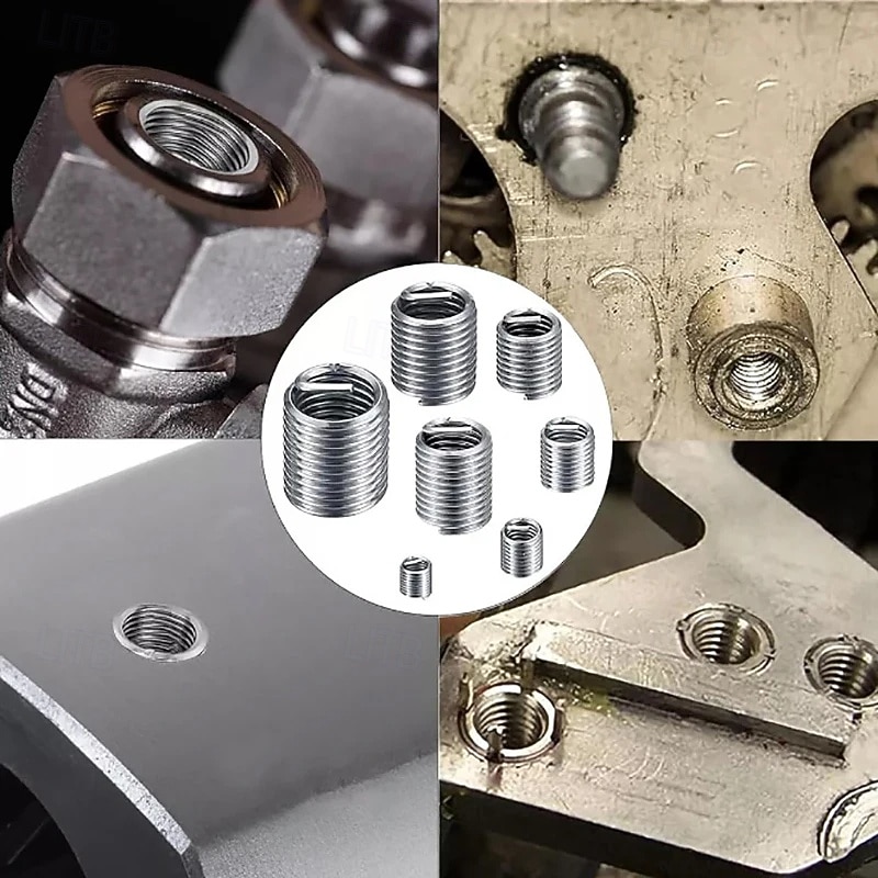 60pcs/set Thread Repair Kit Kit Coil Inserts Stainless Steel Thread Repair Kit M3 M4 M5 M6 M8 M10 Inserts for Avoiding The Damage of Thread3