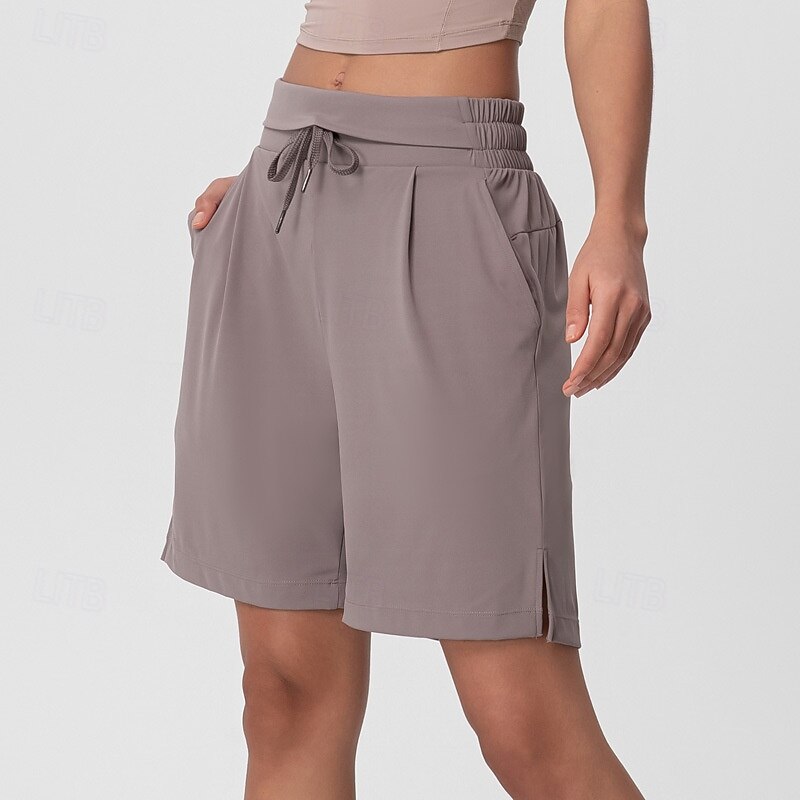 Women's Running Shorts Outdoor Regular Fit Quick Dry Shorts Elastic Waist Dark Grey Black Hunting Climbing Camping / Hiking / Caving S M L XL3