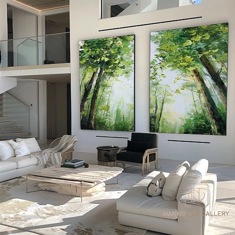 Wabi sabi artwork oil painting hand painted Wall Art Set of 2 Beige Abstract forest Painting on Canvas A Pair Beige Texture Wall Art Neutral Abstract landscape paintings Wall Art Boho Wal Decor4