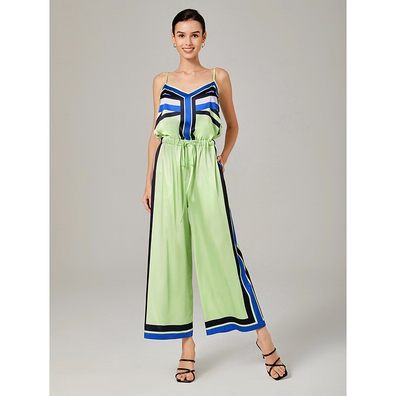 Casual Fashion Geometric Print One-Piece Pants4