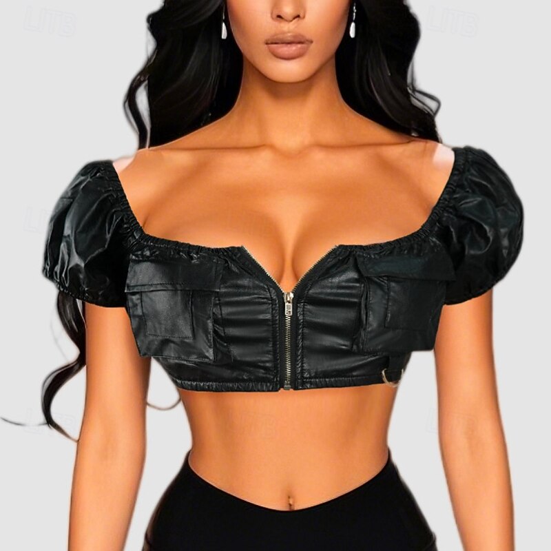 Sexy Punk & Gothic Crop Top Bustier Fancy Dress Women's Halloween Carnival Nightclub Pride Parade Pride Month Adults' Top