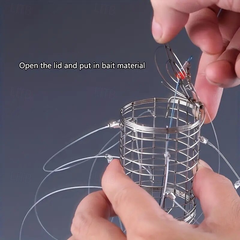 A Reusable Stainless Steel Bait Cage The Perfect Tool for Catching Crabs Eels Lobsters Crayfish Shrimp and Crayfish4