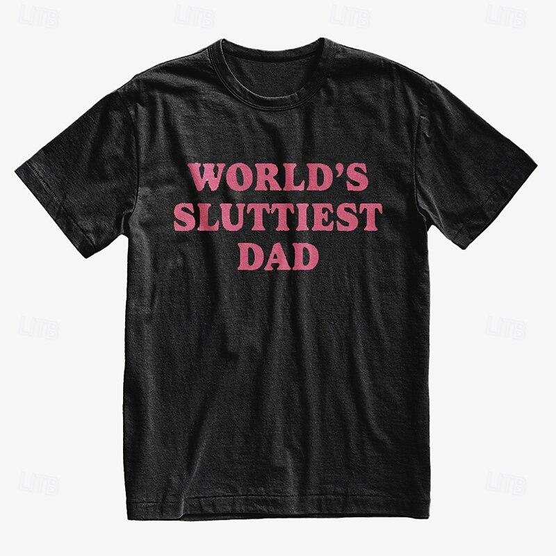 Men's Funny Slang T Shirt 100% Cotton Short Sleeve Graphic Shirt Black Beige Comfortable Tee Vacation Street Fashion Designer Clothing2