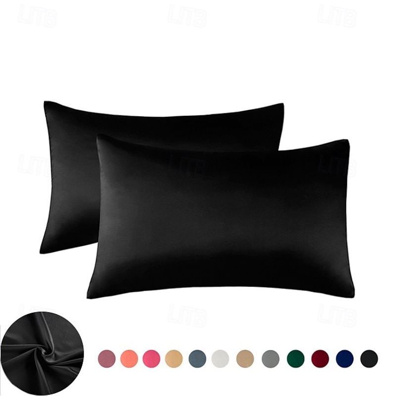 Matte Satin Pillowcase Double-sided Satin Pillowcase Washed Imitation Silk Pillowcase2