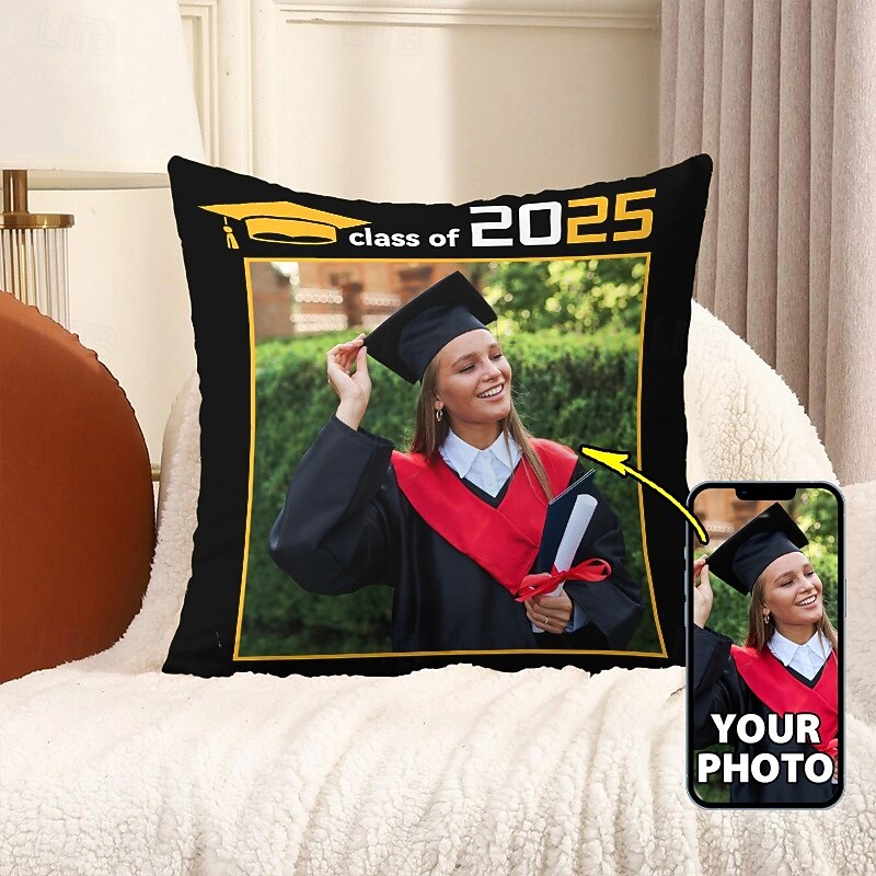 Graduation Custom Pillow Cover Add your Image Best Graduation Gifts Personalized Gift Photo Design Picture Fashion Casual Pillowcase Cushion Cover 1pc Custom Made3