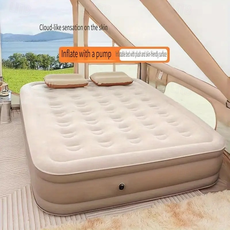 Easy to Build Luxury Air Mattress Set With Pump-water Bed Suitable for Indoor/outdoor Camping and Hiking