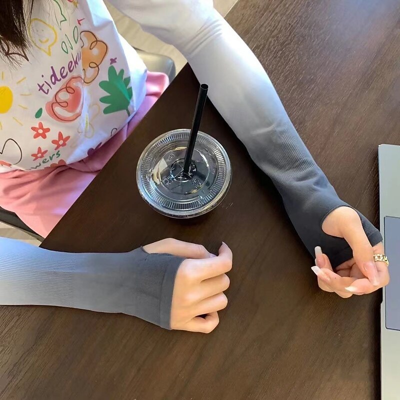 Gradient Color Ice Sleeves Women's Summer Ice Silk Sun Protection Sleeves Driving Cycling Arm Protection Anti-ultraviolet4