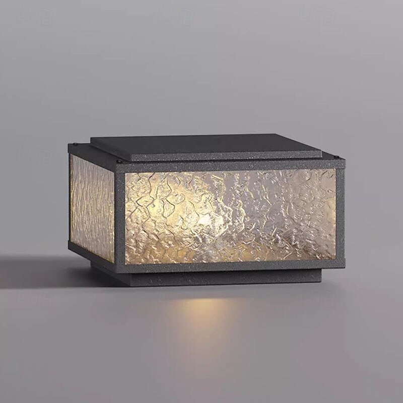 LED Outdoor Wall Light Warm White 20/25/30/40cm 1-Light Modern Pillar Light Acrylic Metal 20W Standards for Garden and Patio Posts Fence Deck Outdoor Fence Deck Cap Light 110-240V2