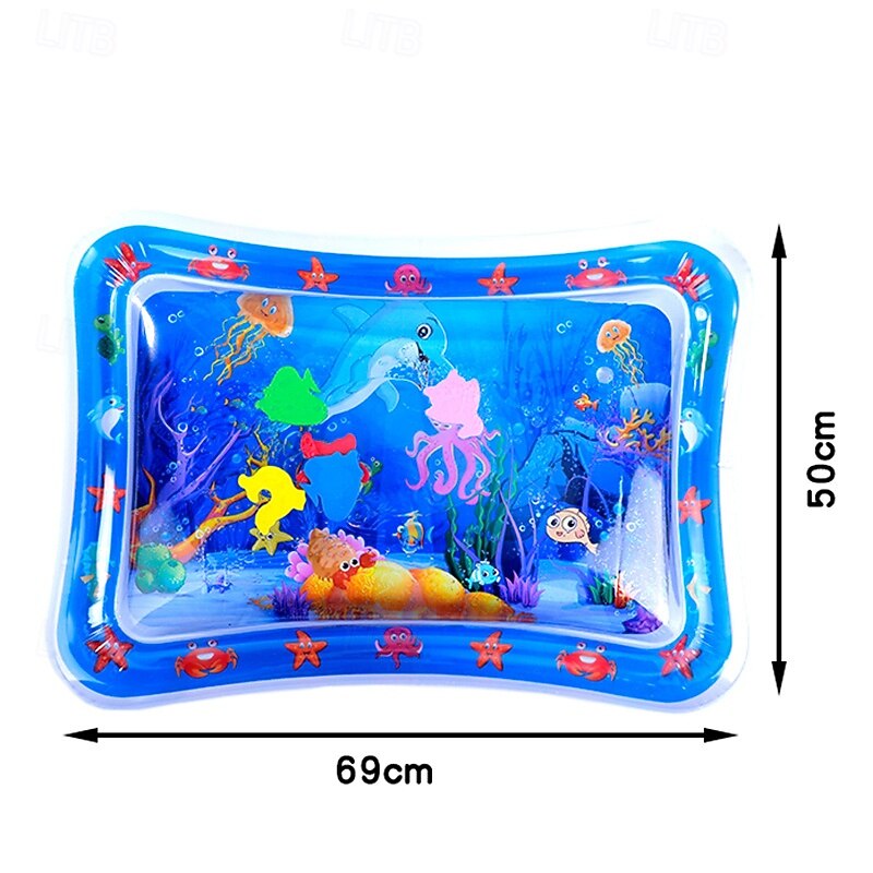 27*20inch Inflatable Tummy Time Mat Premium Baby Water Play Mat for Infants and Toddlers Baby Toys for 3 to 24 Months Strengthen Your Baby's Muscles Portable3