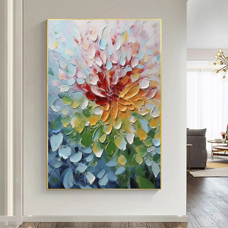 Oil Painting Handmade Hand Painted Wall Art Thick Abstract Canvas Painting Home Decoration Decor Stretched Frame Ready to Hang2