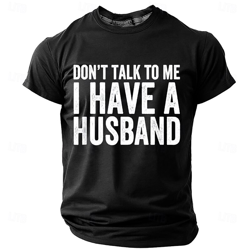 Men's Funny Husband T Shirt Short Sleeve T shirt 3D Print Crew Neck Shirt Fashion Daily Basic Street Casual Daily Black Red Blue Summer Spring All Seasons Clothing Apparel S M L XL XXL XXXL4