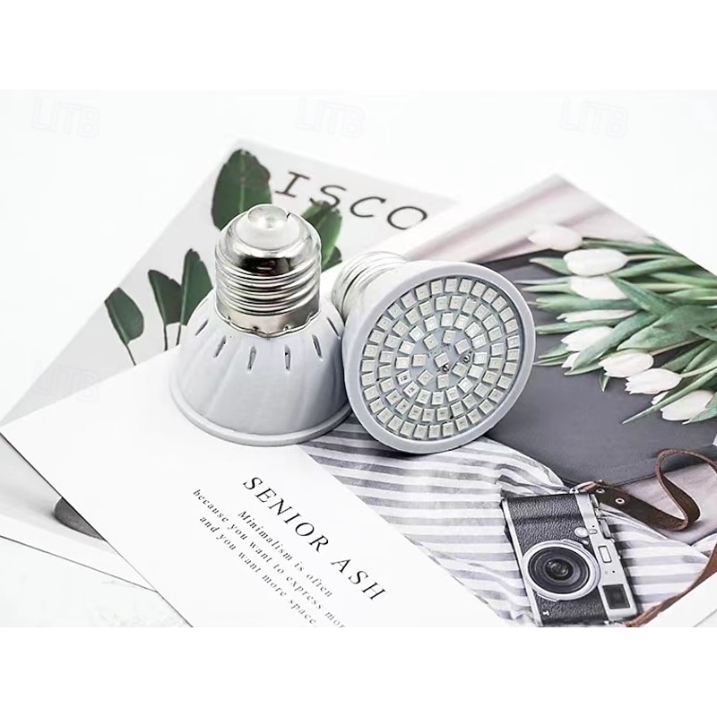 Growing Light Bulb E27 LED Plant Light Cup with 80 LED 110/220 V Supplementary Light for Succulent Plants Cultivation and Seedling Raising4