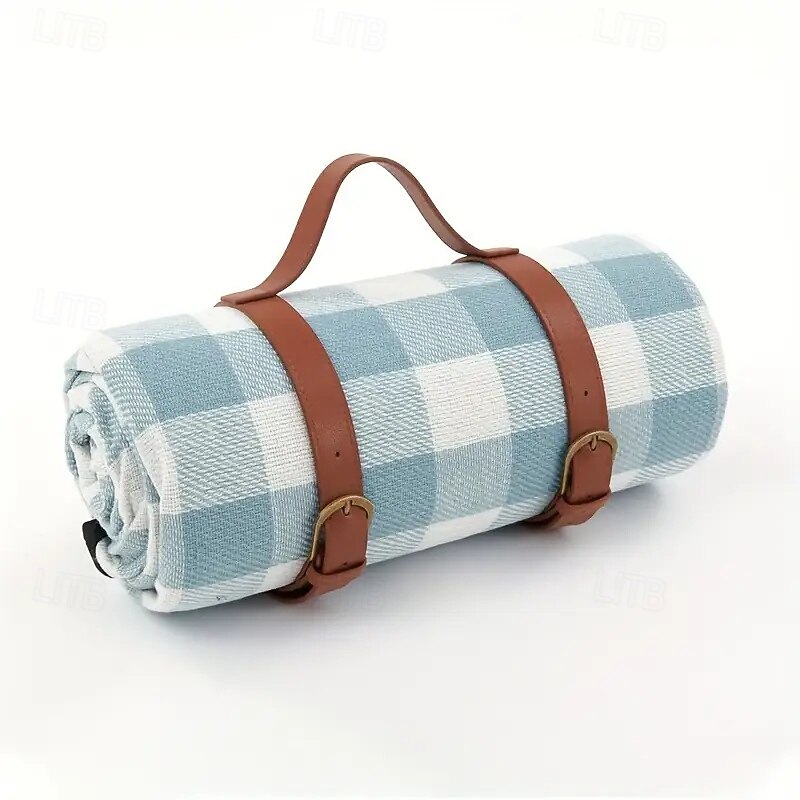 Plaid Picnic Blanket - Soft Lightweight and Portable Outdoor Mats for Camping Travel Lawn and Beach Use2
