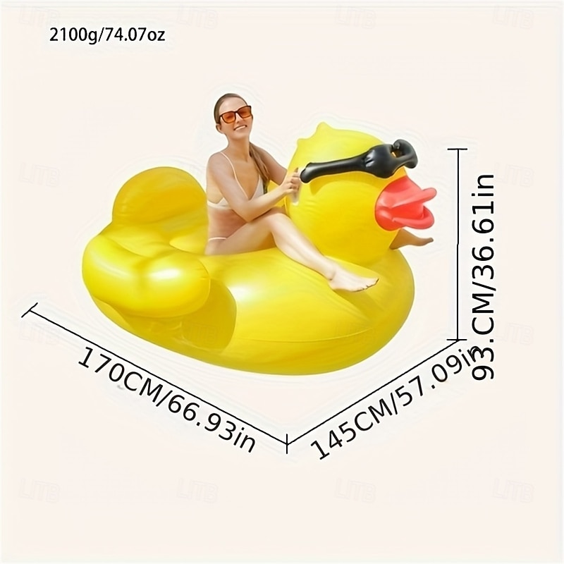 Giant Inflatable Duck Pool Float for Adults - Durable PVC Material Multiple Colors Available Suitable for Outdoor Swimming And Water Park Play4
