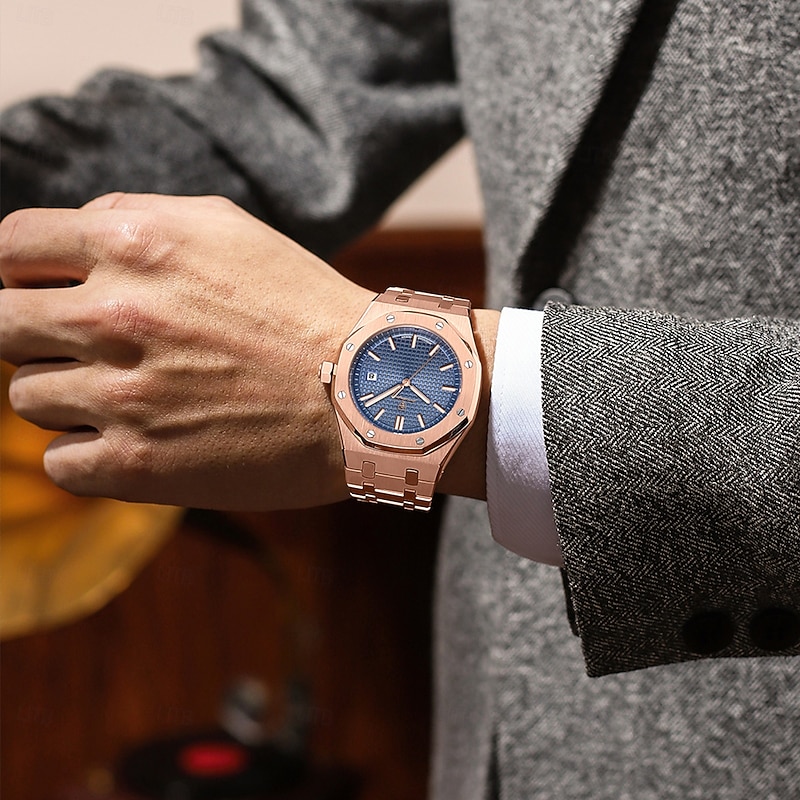 Luxury Brand Men's Watch, Waterproof Luminous, Date Week Display, Stainless Steel Quartz Wristwatch, Sports Design4