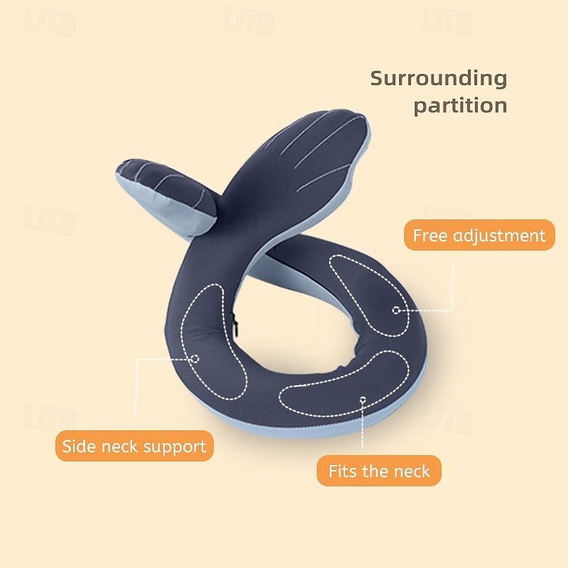 Spiral Travel Neck Pillow Lightweight for Comfort on Airplane Office Home Travel can be Shaped Ergonomic Design Ideal for Adults and Kids4