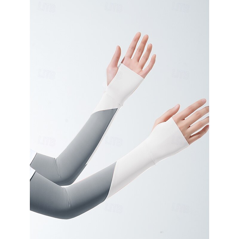 Striped Sun Protection Ice Sleeves Summer Outdoor Cycling Running Arm Sleeves Breathable Ice Sleeves3