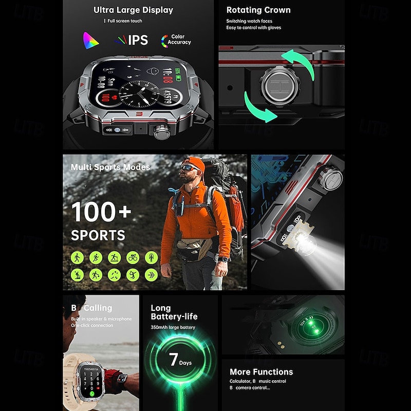 696 C40PRO Smart Watch 2.19 Bluetooth Fitness Tracker Sleep & Call Reminder iOS Android Compatible IPX0 Waterproof 50mm Case4