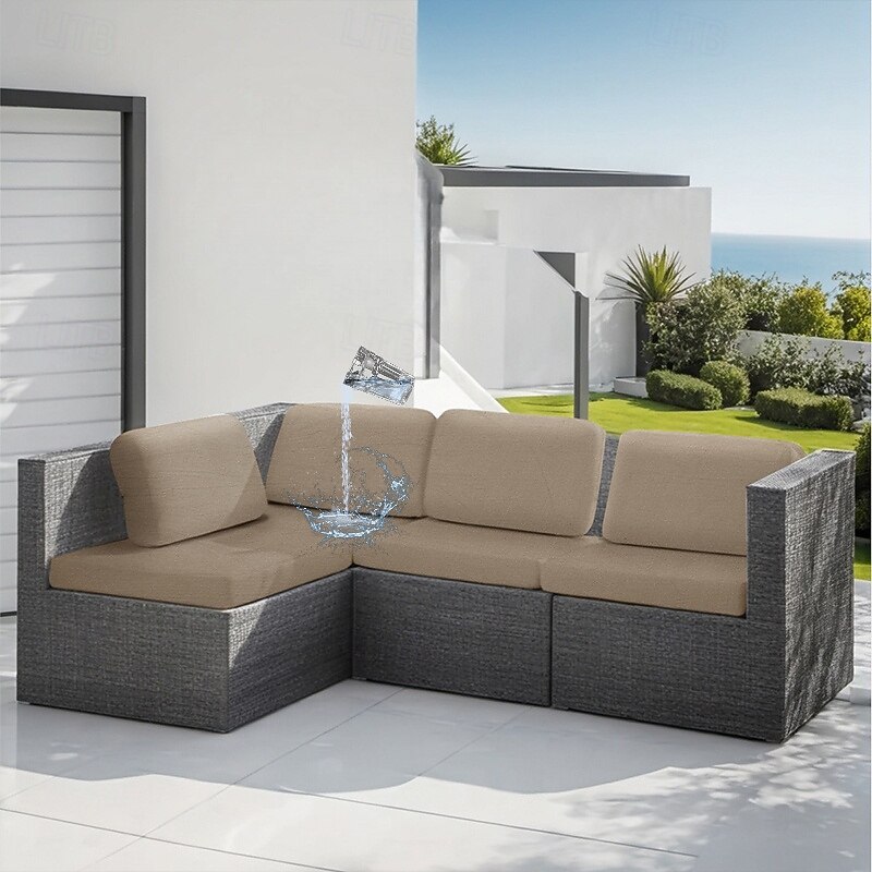 Patio Square Water-Resistant Slipcover Outdoor Sofa Seat Cover Durable Fabric Protects Against Rain Dust and Sunlight Easy-to-Fit Design Ensures a Snug Fit Ideal for Garden Patio Furniture