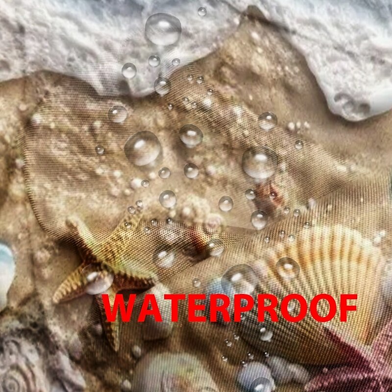 Waterproof Outdoor Curtain Privacy, Sliding Patio Curtain Drapes, Pergola Curtains Grommet 3D Ocean Beach Landscape For Gazebo, Balcony, Porch, Party, 1 Panel4