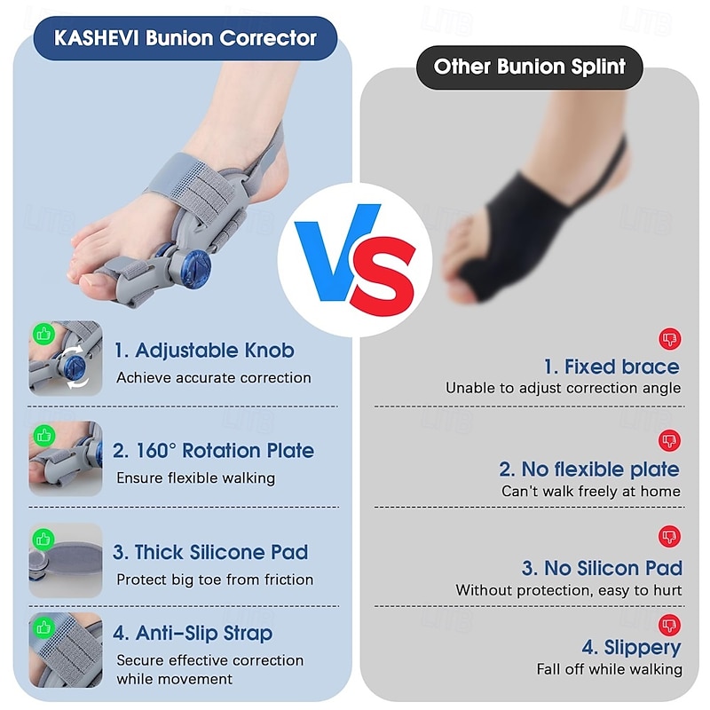 Bunion Corrector for Women Men Big Toe Adjustable Bunion Fix for Big Toe Separation Pain Relief Orthopedic Bunion Splint with Straightener for Toes Alignment Hallux Valgus Correction3