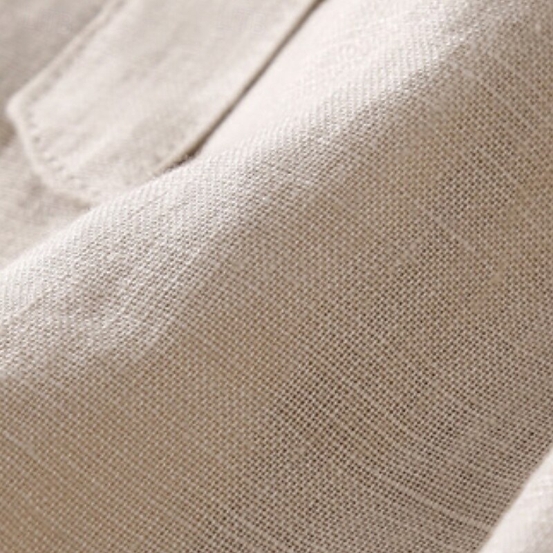 Women's Cotton Linen Shorts Shorts Slacks Casual Short Natural Plain Pocket Elastic Waist Outdoor Comfortable Vacation Holiday Apricot Black White Blue Summer Regular Fit4