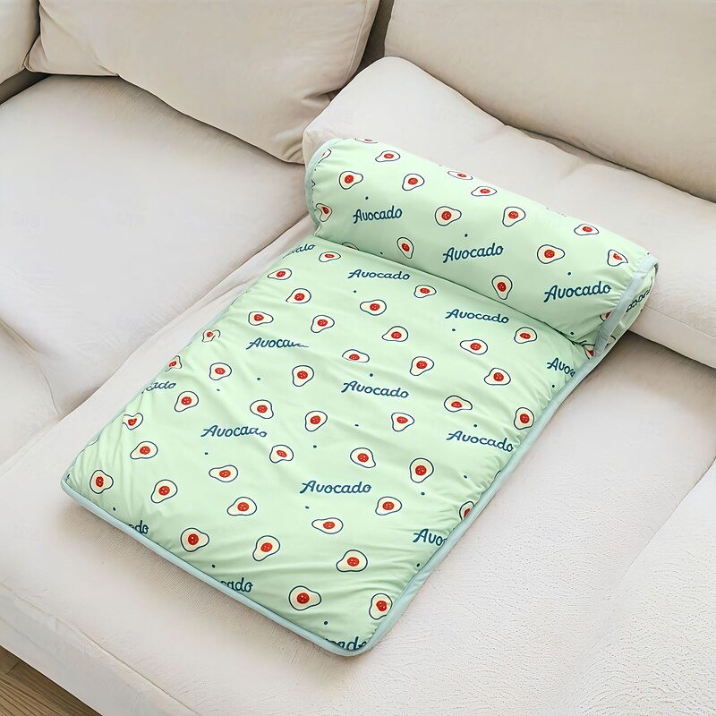 Cooling Dog Bed Pet Cooling Mat with Pillow, Ice Silk Cooling Dog Blanket, Self Cooling Pad for Cat,Dog, Washable Summer Pet Mat for Kennel, Crates, Sofa, Floor3