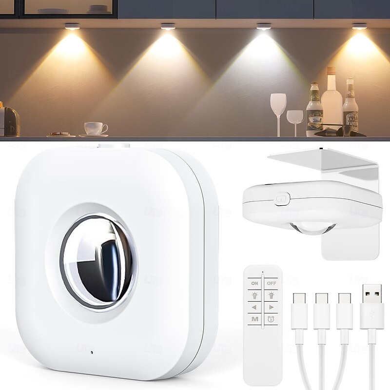 3 PCS Picture Light Charging, Cabinet Light, Night Light, Frame Light, Night Light Wall Light Bedside Lamp Reading Light Remote Control Infinite Dimming