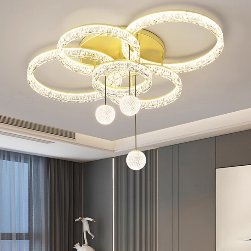 3-Light 6-Light 50 cm Dimmable Ceiling Lights Metal Acrylic Modern Nordic Style 110-120V 220-240V2
