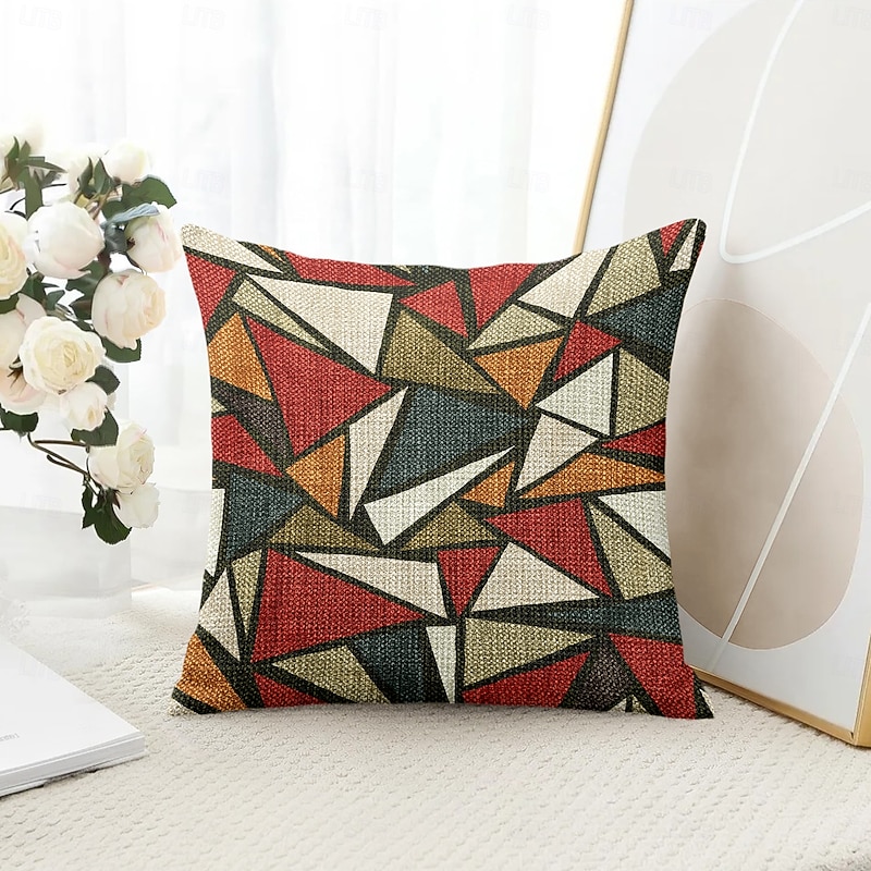 Geometric Pattern Decorative Toss Pillows Cover 1PC Soft Square Couch Cushion Case Pillowcase for Bedroom Livingroom Sofa Chair