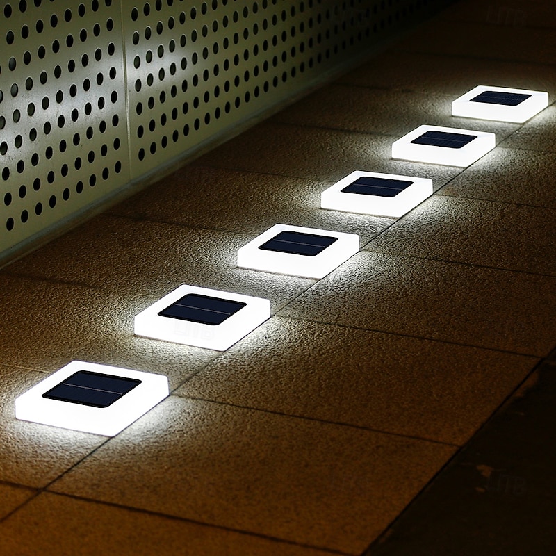 2/4 Pcs LED Solar Outdoor Ground Light 16LED Waterproof Household Garden Light Garden Lawn Pathway Lighting Landscape Light Solar Wall Light4