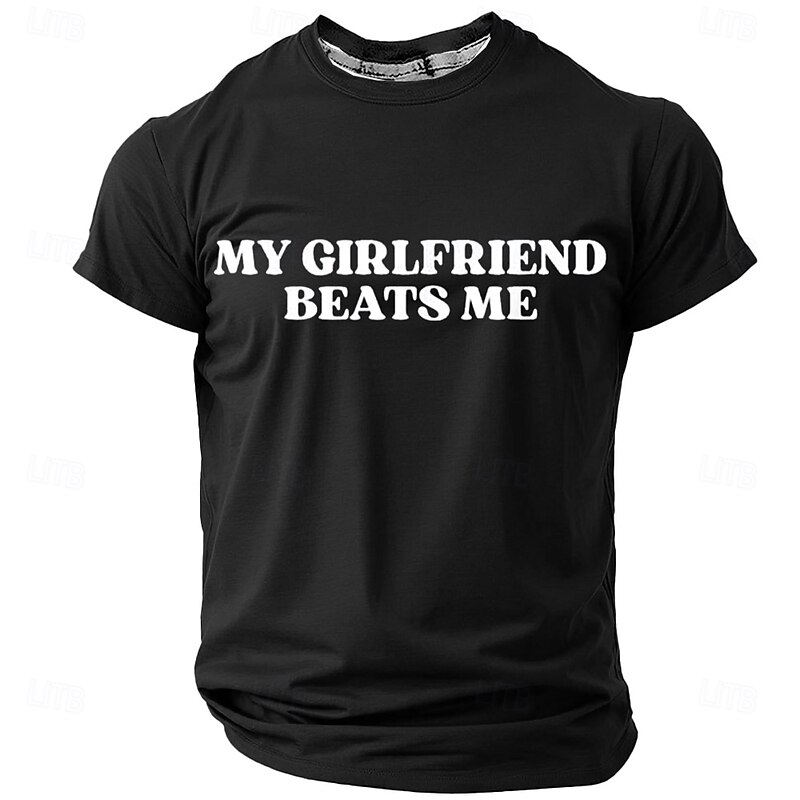 Men's Funny Slang Wife T Shirt Short Sleeve T shirt 3D Print Crew Neck Shirt Fashion Daily Casual Street Casual Daily Black Red Blue Summer Spring Clothing Apparel S M L XL XXL XXXL4