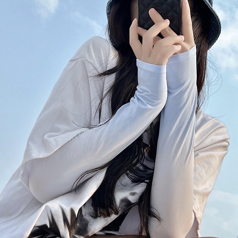 Gradient Color Ice Sleeves Women's Summer Ice Silk Sun Protection Sleeves Driving Cycling Arm Protection Anti-ultraviolet3