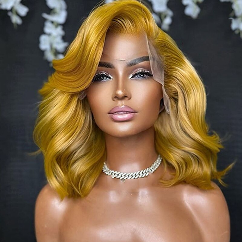 100% Brazilian Virgin Hair 5x5 Lace Closure Wigs Colored 13x4 Lace Front Wig Wavy Natural Hairline Glueless Pre-Plucked For Women4