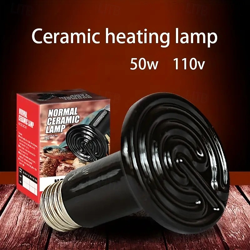 1-Piece Set of 110V Ceramic Heating Lamps Used for Heating Heat Preservation Crawling Turtle Breeding Non-luminous Eye Protection Heating Lamps2