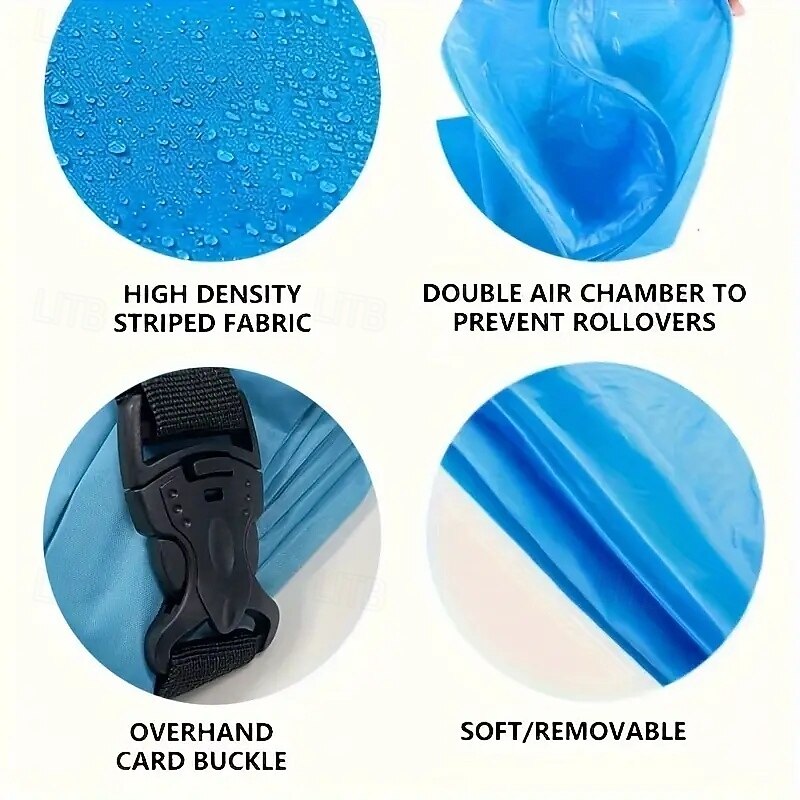 Comfy Inflatable Lounger Sofa 1pc Ultra-Comfy Portable Inflatable Lounger Sofa Bed - Durable Polyester Air Cushion Foldable Ideal for Camping & Beach Relaxation Single Person3