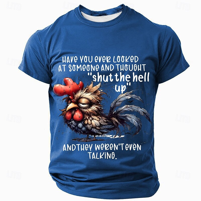 Men's Male T Shirt Animal Funny Crew Neck Clothing Apparel 3D Print Party Holiday Short Sleeve Graphic Fashion Cool Daily Casual2