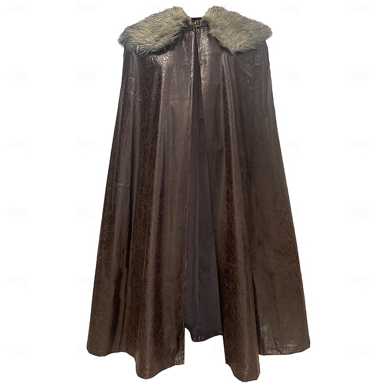 Retro Vintage Medieval Cloak Masquerade Pirate Viking Aristocrat Fancy Dress Men's Viking Carnival New Year Masquerade Event / Party Adults' Cloak Fall & Winter2
