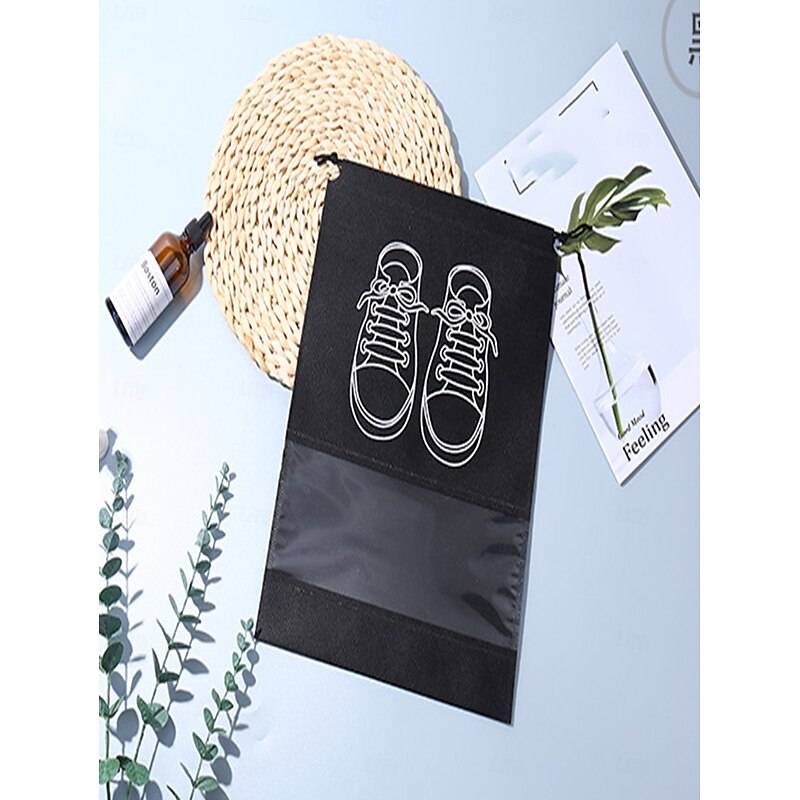 5/10pcs Travel Shoe Bags, Transparent Waterproof Dustproof Shoe Storage Organizer for Luggage, Portable Shoe Pouch for Vacation Business Trip4