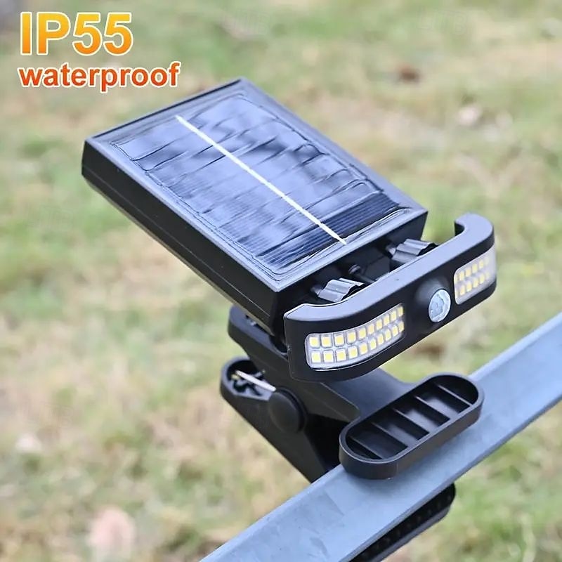 1/2PCS Solar Wall Lights Clip Light with Motion Sensor 40 LED Outdoor IP55 Waterproof USB/Solar Charging Suitable for Fence Garage Camping Garden Walkway Lighting4