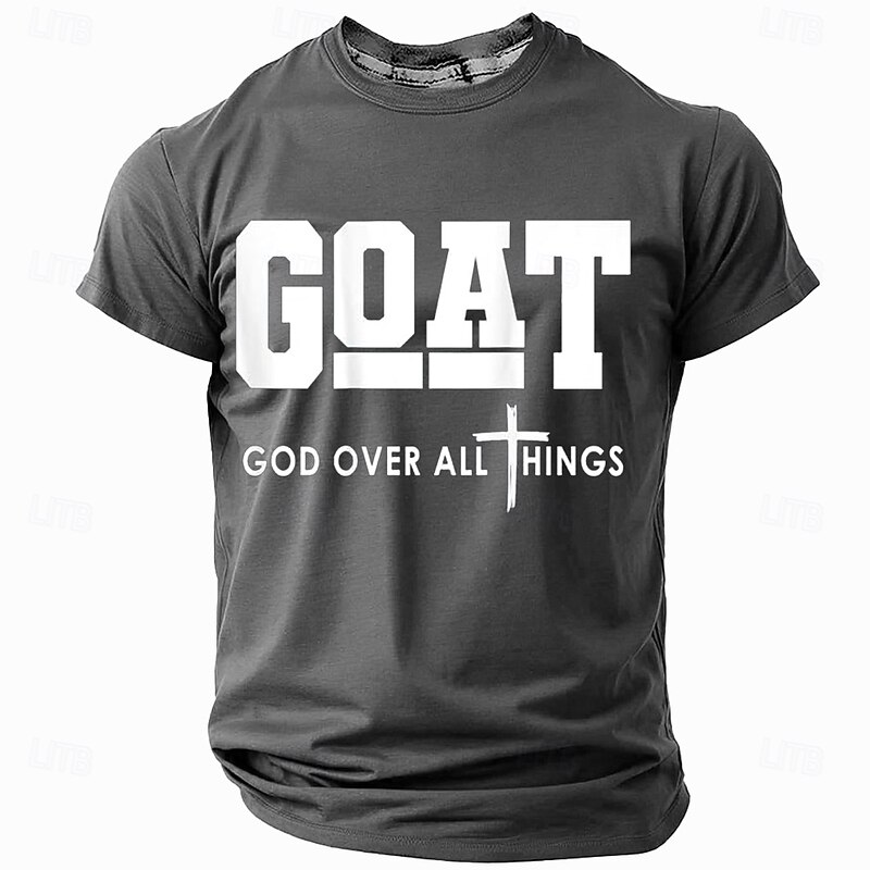 Easter Men's Funny GOD T Shirt Short Sleeve T shirt 3D Print Crew Neck Shirt Fashion Daily Casual Street Casual Daily Black Red Blue Summer Spring All Seasons Clothing Apparel S M L XL XXL XXXL