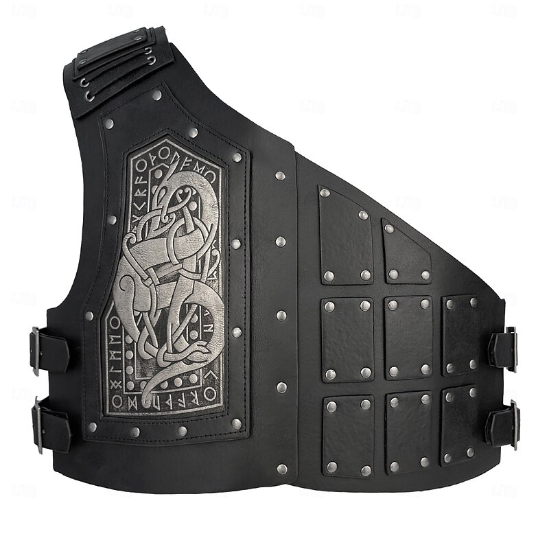 Retro Vintage Medieval Renaissance Armor Masquerade Chest Guard Pirate Warrior Viking Rivet Fancy Dress Men's Viking Halloween Carnival Masquerade Performance Halloween Masquerade Adults' Shoulder