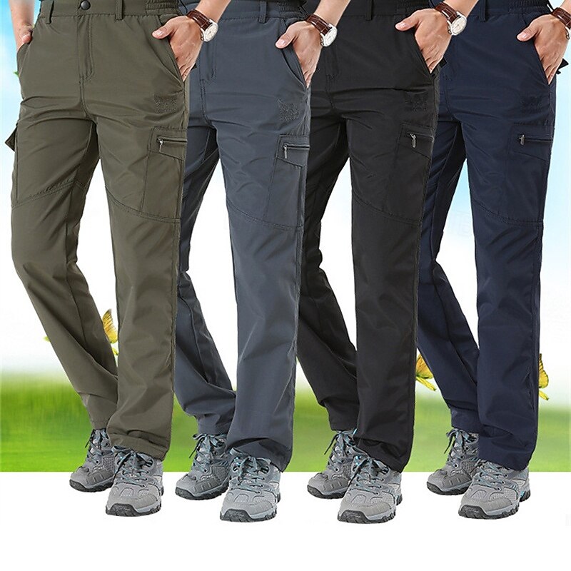 Men's Cargo Pants Hiking Pants Trousers Tactical Pants Military Outdoor Regular Fit Quick Dry Pants / Trousers Drawstring Elastic Waist Black Army Green Hunting Climbing Camping / Hiking / Caving M L