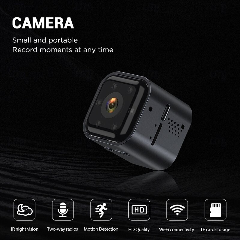 A3 1080P Mini IP WiFi Camera Night Vision Surveillance Cam with Two Way Intercom Audio Video Security for Home Monitoring