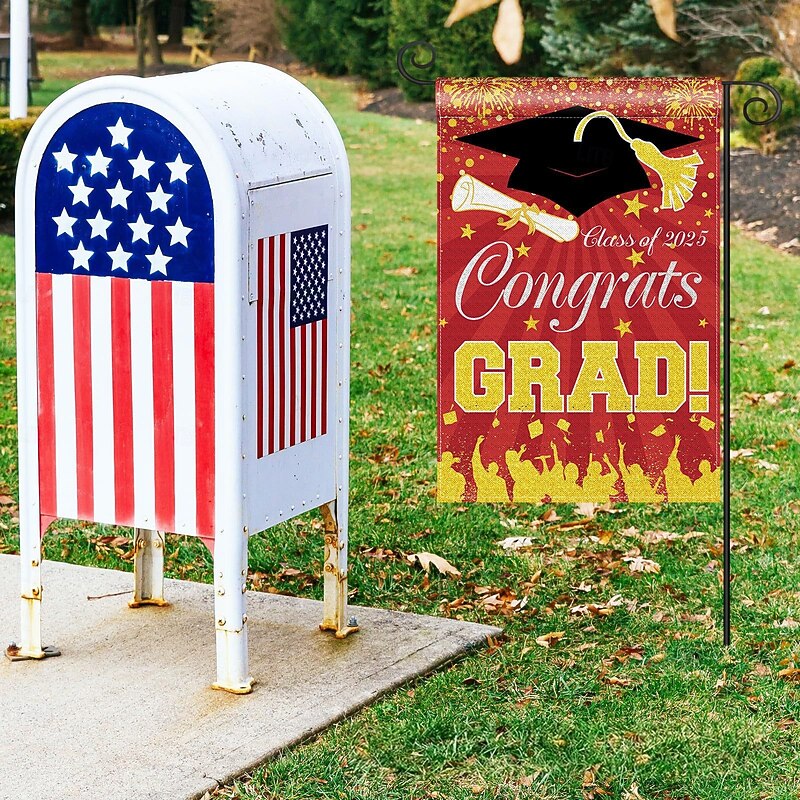 Flag 12 x 18 Inch Yard Flags, Graduation Gift Small Garden Flags for Outside, Outdoor Flags, Holiday Garden Flags
